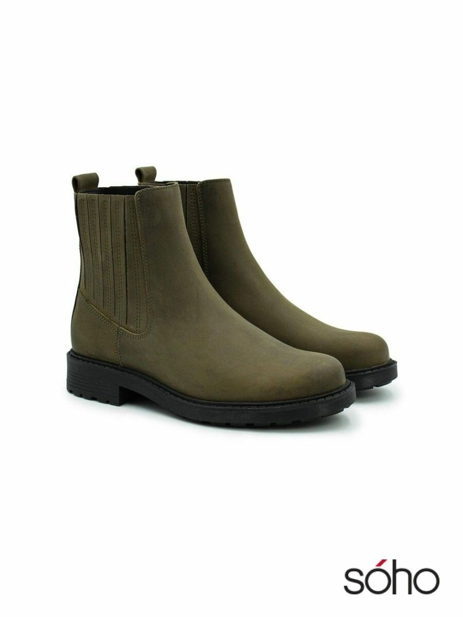 Ботинки челси Clarks, размер 3,5D EU, зеленый