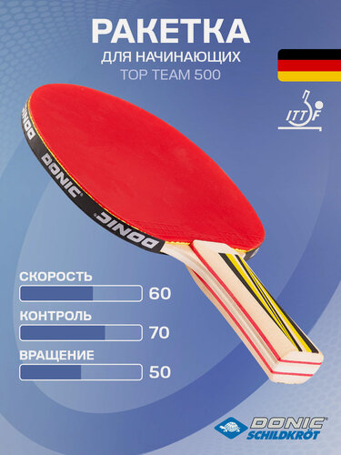 Изображение товара Ракетка для настольного тенниса Donic Top Team 500 для начинающих