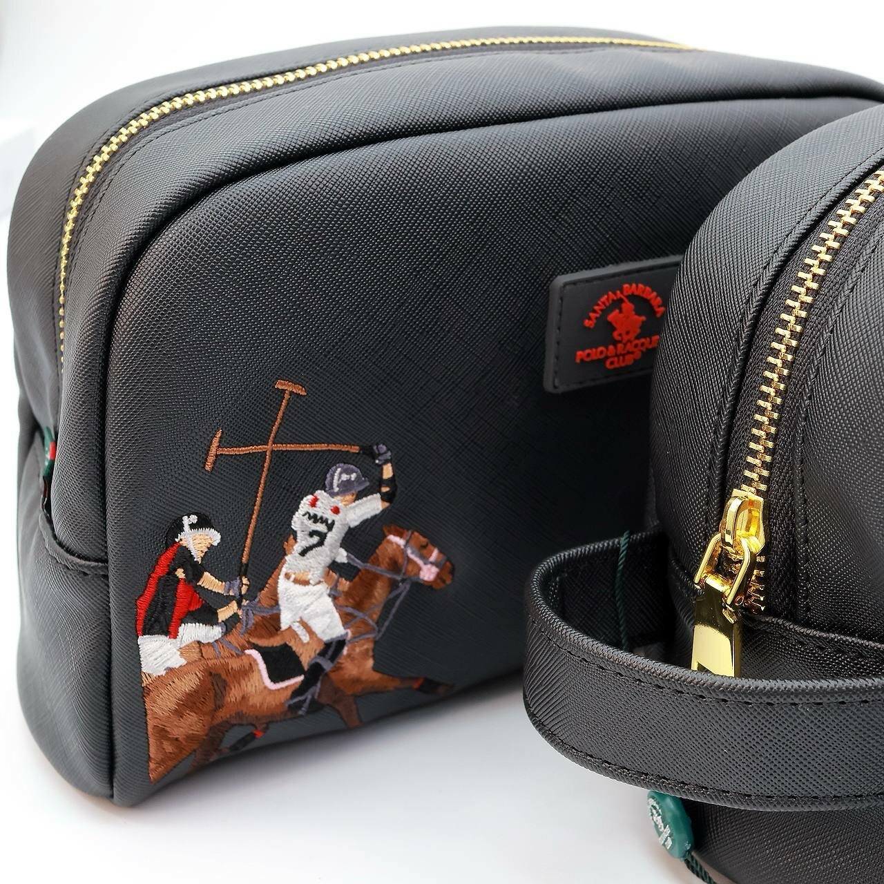 Сумка барсетка , фактура рельефная, черный — фото 1