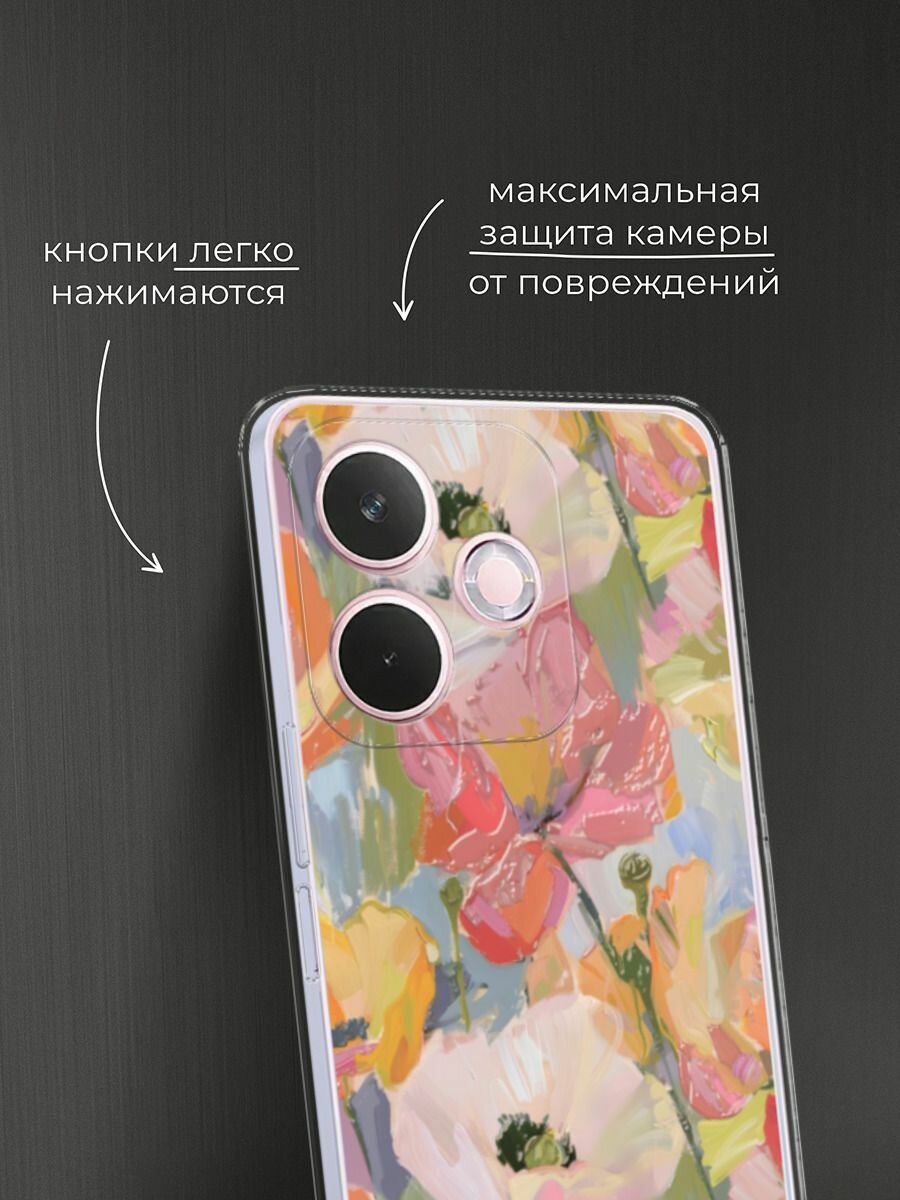 Чехол на Oppo A5 Pro / Оппо А5 Про с принтом "Акварельные анемоны" — фото 1