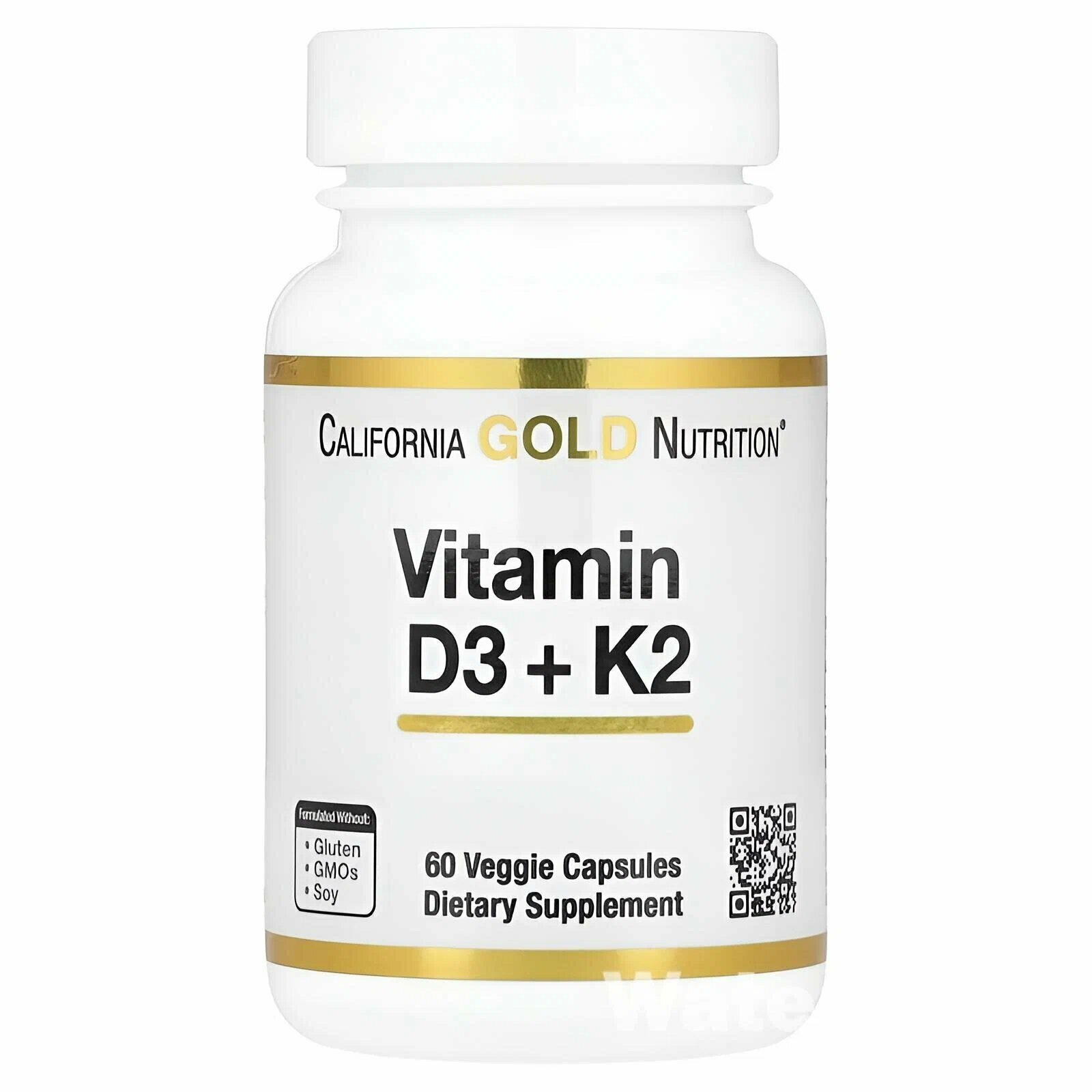 Vitamin D3+K2 1000 Gold N60 для костей, сердца и иммунитета, 60 капсул