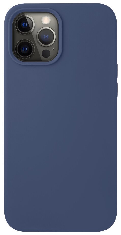 Накладка силикон Deppa Liquid Silicone для Apple iPhone 12 Pro Max Синий арт.87717
