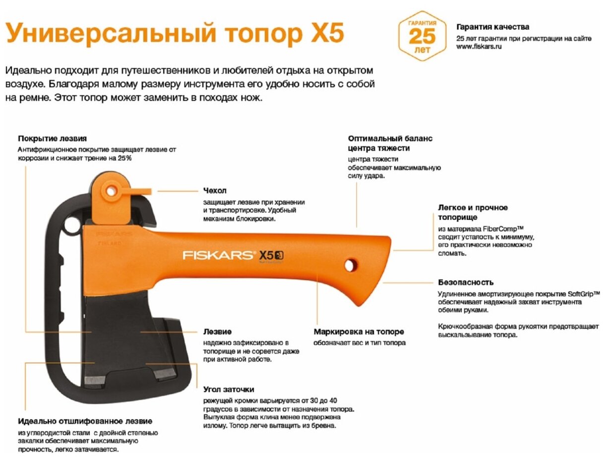 Топор Fiskars - фото №14