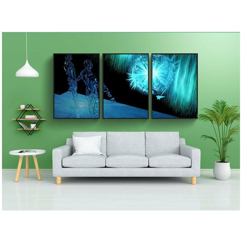 фото Набор модулных постеров для интерьера "будущее, робот, искусственный интеллект" 60x90 см. в тубусе, без рамки lotsprints