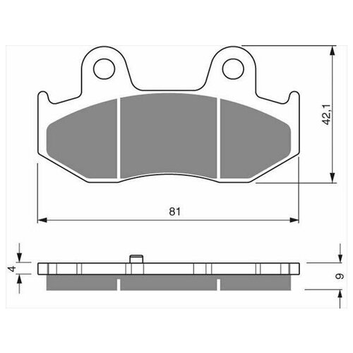 Колодки тормозные дисковые GOLDfren 267 S3 кросс SBS 781, EBC FA411, OEM 69100 14860, 69100 14890