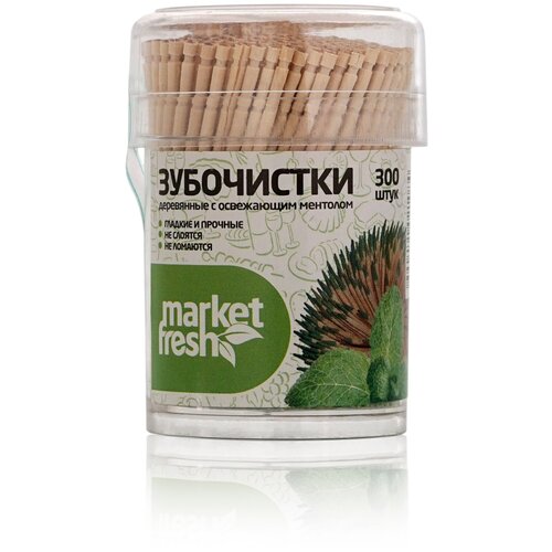 Market Fresh зубочистки с ментолом, мята