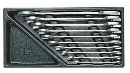 Набор двусторонних рожковых гаечных ключей GEDORE 6-27 мм, 10 предметов в ложементе
