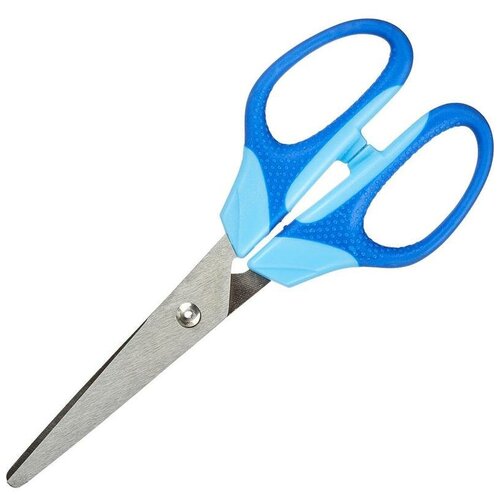 Ножницы Attache Ergo&Soft 180 мм пластиковые симметричные ручки с резиновыми вставками синие 2 шт.