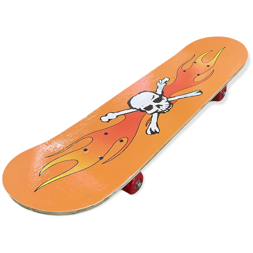 Скейтборд подростковый деревянный 78*20 см металлическая подвеска / пенни борд / лонгборд / skateboard /скейт, круизер желтый