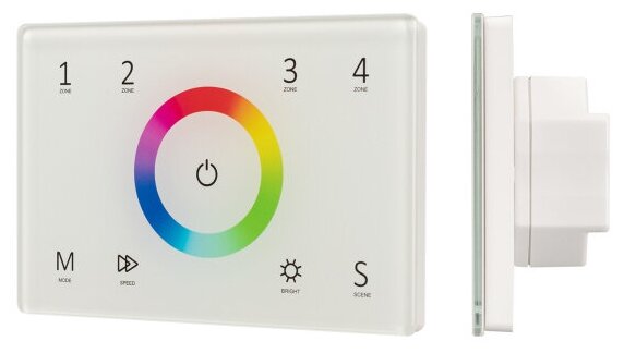 Панель Sens SMART-P83-RGB White (230V, 4 зоны, 2.4G) (Arlight, IP20 Пластик, 5 лет)