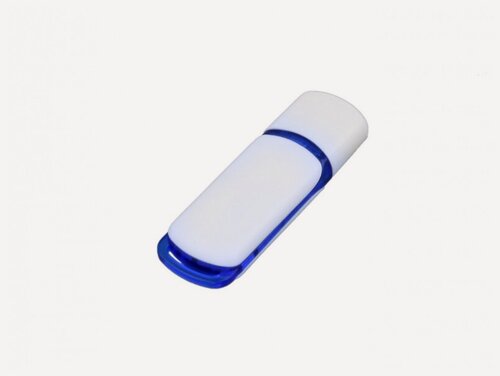 Изображение товара Промо флешка пластиковая с цветными вставками (128 Гб / GB USB 3.0 Синий/Blue 003 В Москве в упаковке под блистер)