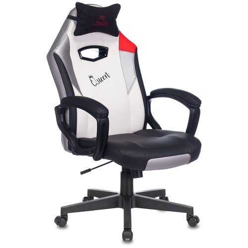 фото Компьютерное кресло zombie hero queen игровое, обивка: искусственная кожа, цвет: черный/белый