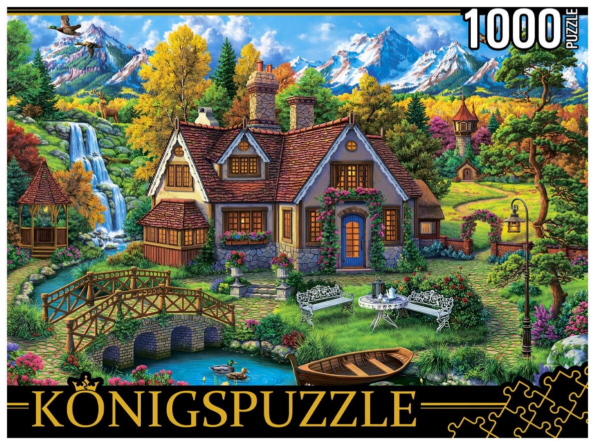 Puzzle-1000 "Волшебный домик в горах" (ФК1000-4472) Konigspuzzle - фото №1