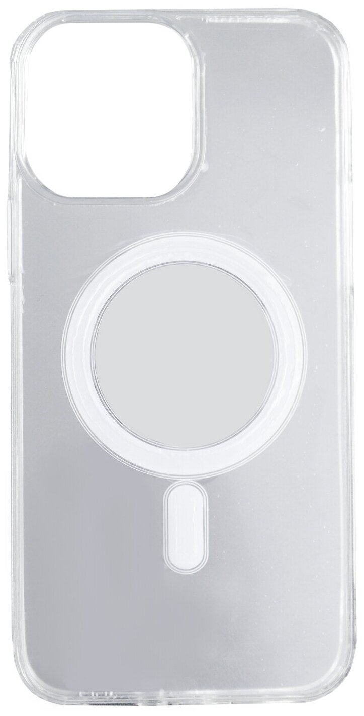 Противоударный силиконовый защитный чехол LuxCase Magnet MagSafe для Apple iPhone 13 Pro Max / Прозрачный