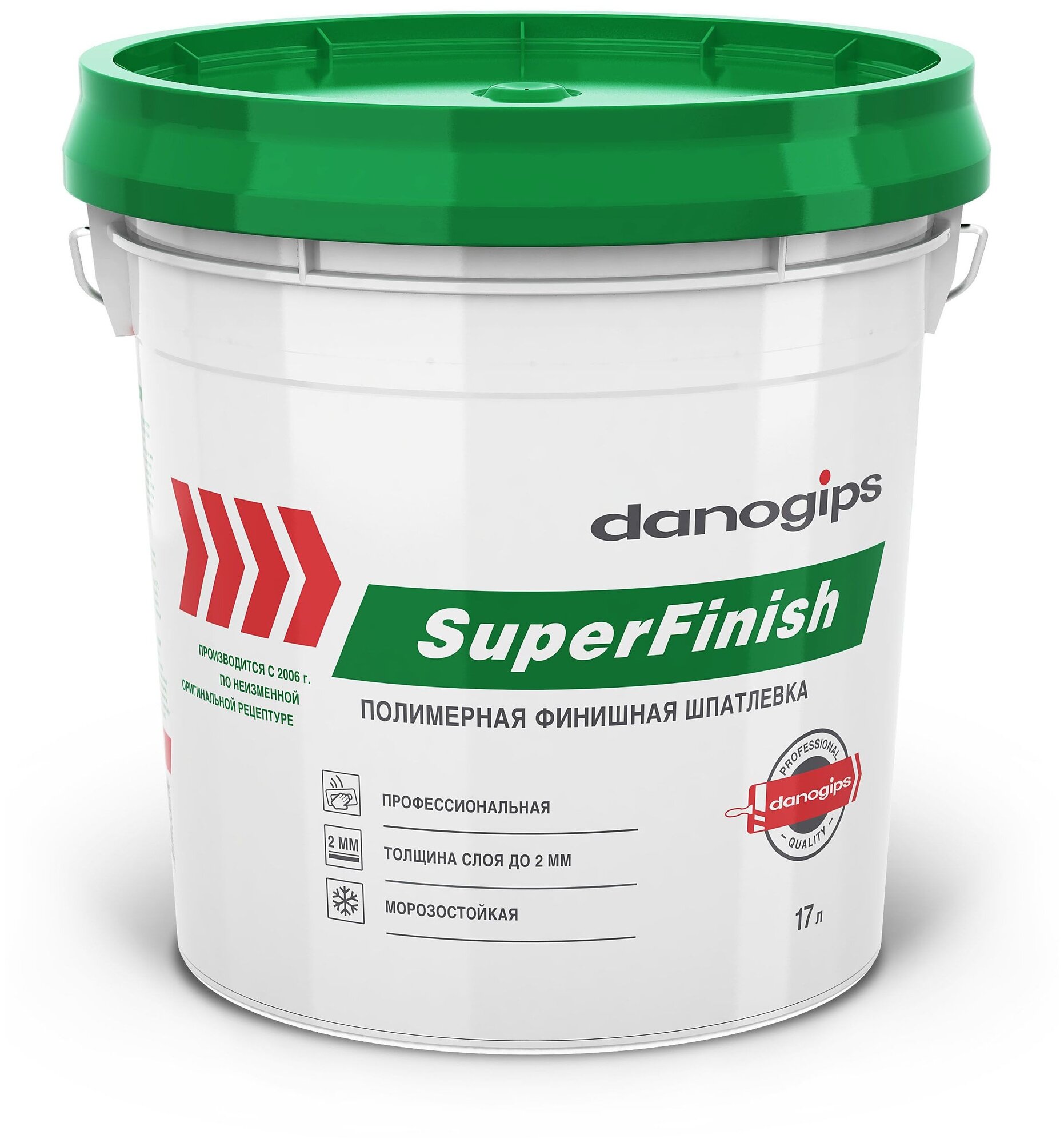 Шпатлевка Danogips SuperFinish универсальная 17 л/28 кг