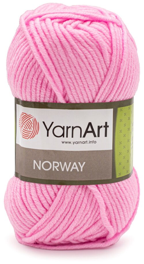 Пряжа для вязания YarnArt Norway 100гр 105м (100% акрил) (20 розовый), 5 мотков