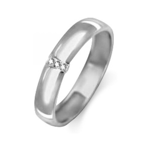 PLATINA jewelry Обручальное кольцо из белого золота с бриллиантом 01-1615-00-101-1120-30, размер 16,5