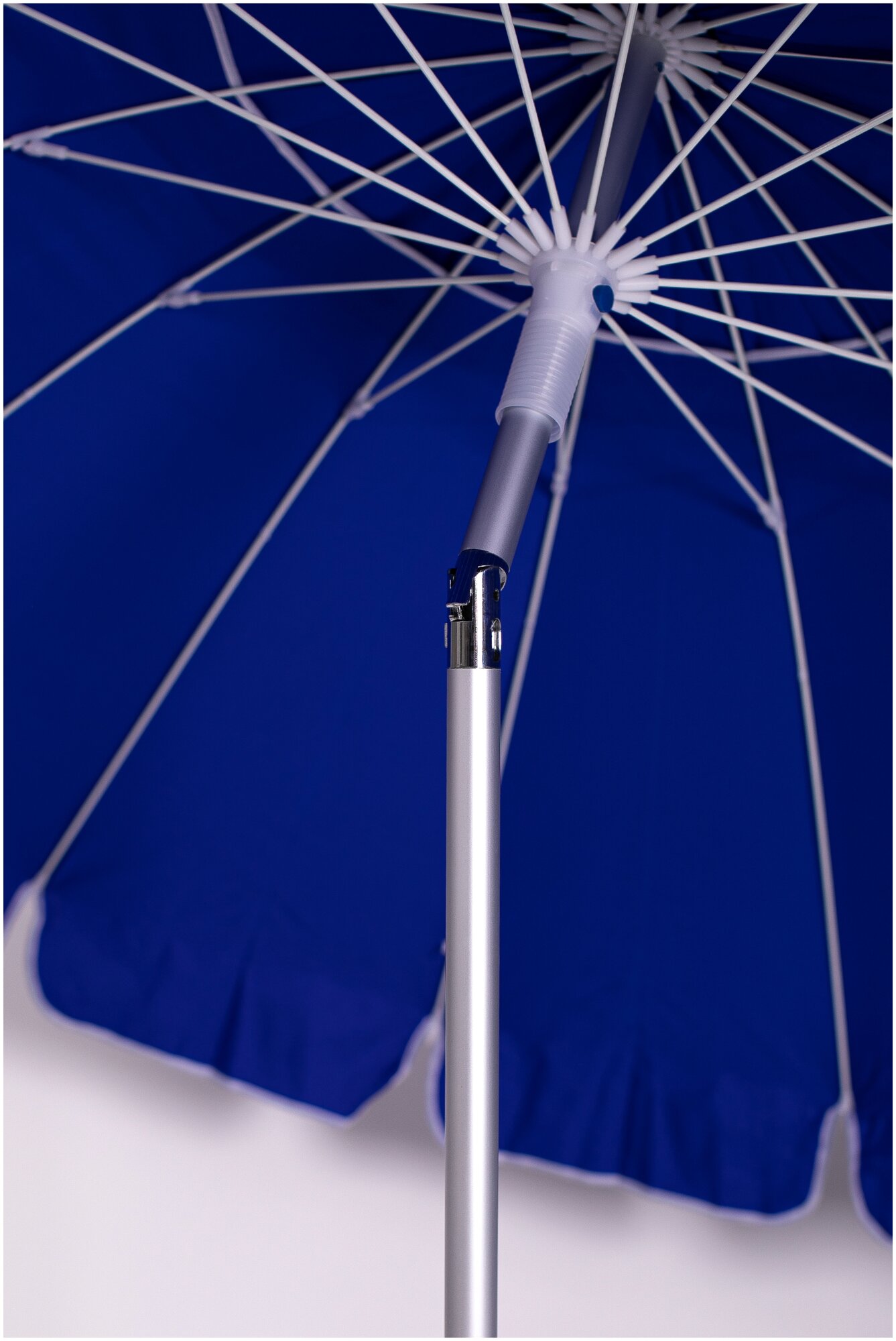 Зонт пляжный, солнцезащитный 2.2 м 16 спиц, . ткань-оксфорд, с клапаном, с наклоном. основание-алюминий - фотография № 4