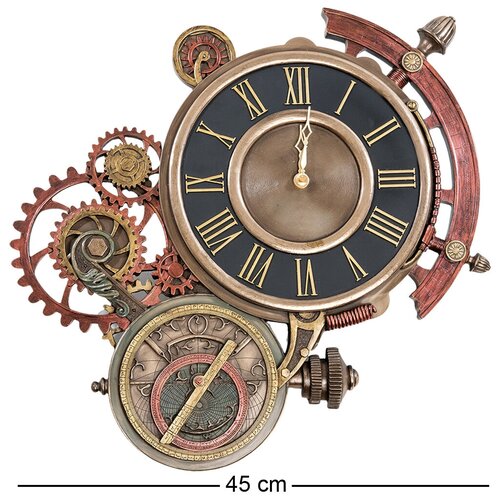 Статуэтка-часы в стиле Стимпанк Астролябия Veronese Размер: 45*3,5*45 см