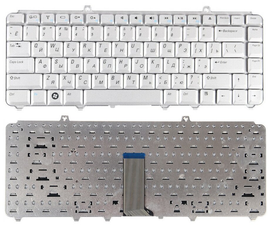 Клавиатура для Dell Inspiron 1420 1520 1521 1525 1546 PP25L PP26L NSK-D930R 0P458J серебряная 810₽
