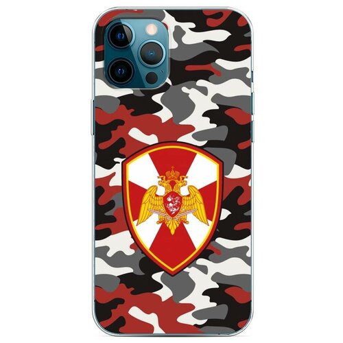 фото Силиконовый чехол "росгвардия красный камуфляж" на apple iphone 12 pro max / айфон 12 про макс case place