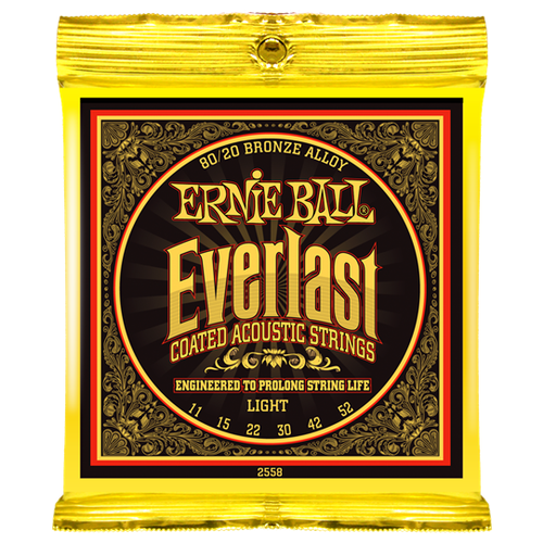 фото Ernie ball 2558 струны для акустической гитары everlast 80/20 bronze light
