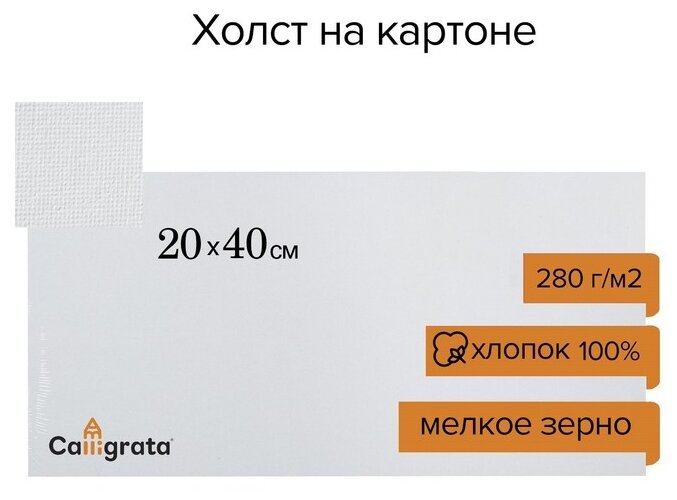 Холст Calligrata 20х40 7649587