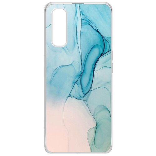 Чехол-накладка Krutoff Clear Case Абстракт разводы для OPPO Find X2 чехол накладка krutoff clear case женский день белые лилии для oppo find x2