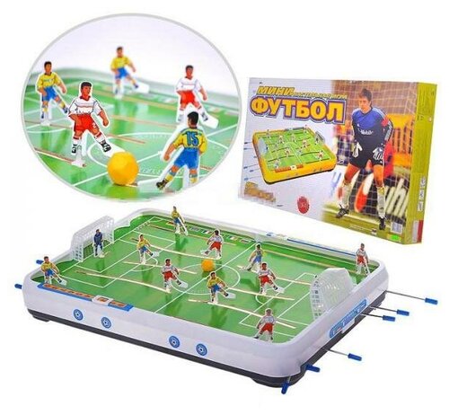 Футбол настольный, большой, настольная игра, детская, плоские игроки, размер поля - 64 х 44 см.