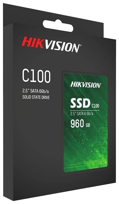 Накопитель SSD 2.5'' HIKVISION C100 960GB SATA 6Gb/s TLC 520/400MB/s IOPS 50K/30K MTBF 2M 7mm - фото №2