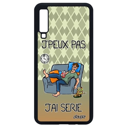 фото Красивый чехол на телефон // samsung galaxy a7 2018 // "не могу - у меня сериал!" юмор картинка, utaupia, зеленый
