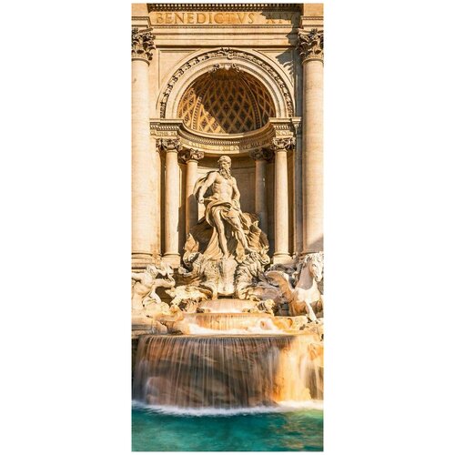 Самоклеящиеся фотообои Фонтан в Риме, размер: 90x210 см