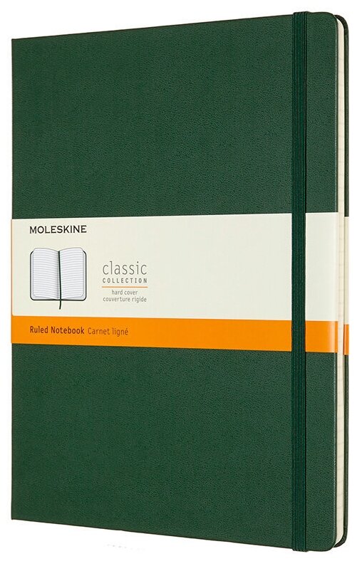 Блокнот Moleskine CLASSIC QP090K15 XLarge 190х250мм 192стр. линейка твердая обложка зеленый