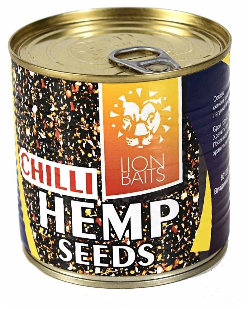Lion Baits Зерновая смесь Hemp seeds Chili - 430 мл