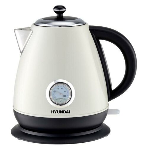 Чайник электрический Hyundai HYK-S4502 17л 2200Вт жемчужныйчерный корпус нержавеющая стальпластик 301600₽