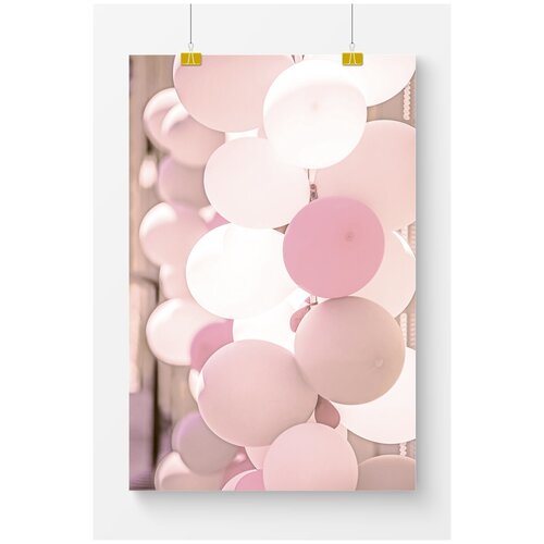 фото Постер для интерьера postermarkt розовые шарики, 70х100 см, в тубусе