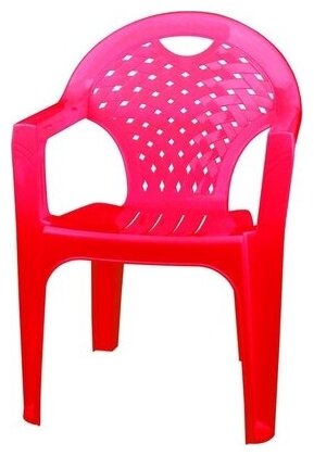 Кресло 585*540*800мм, макс.нагр.106кг (красный) (пластик)