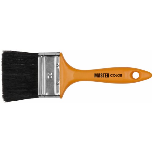 Кисть флейцевая Master Color 30-0164 толщ. 16 мм, 70% ПБT/30% чёрн.натур. щетина, нерж. обжим, пла ст. ручка, ширина 70 мм