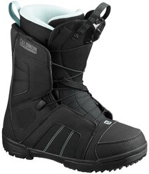 Сноубордические ботинки Salomon Scarlet 6.5 / 24.5, black/black/sterling blue