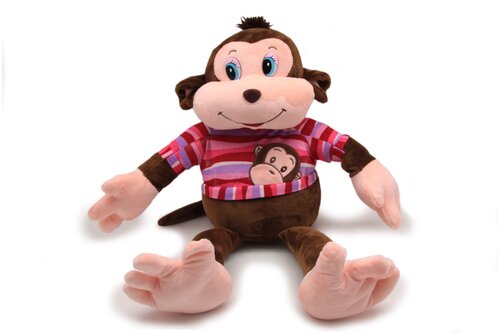 Мягкая игрушка Magic Bear Toys Обезьяна Тихон в свитере цвет одежды розовый 30 см.
