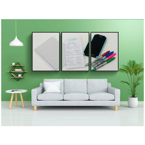 фото Набор модулных постеров для интерьера "список, план, телефон" 60x90 см. в тубусе, без рамки lotsprints