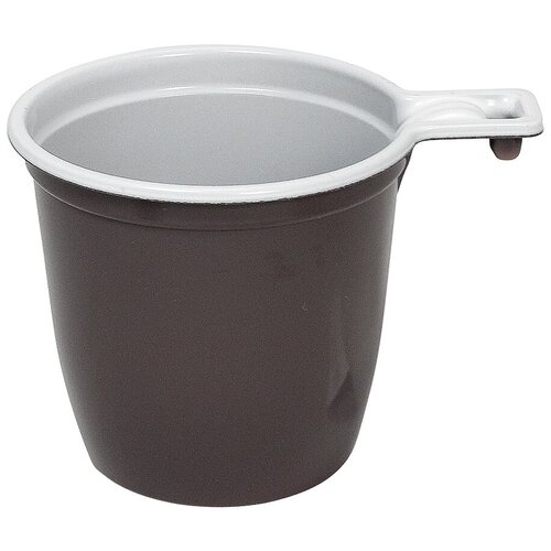 Чашка кофейная • 200мл 50 шт/уп PS • коричневый/белый