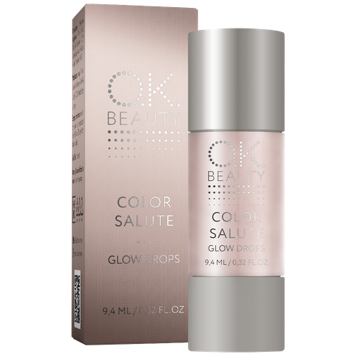 OK Beauty Жидкий хайлайтер для лица и тела Color Salute Glow Drops, lunar