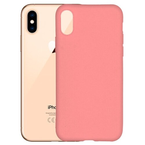 фото Матовый чехол mattecover для apple iphone x/xs силиконовый розовый
