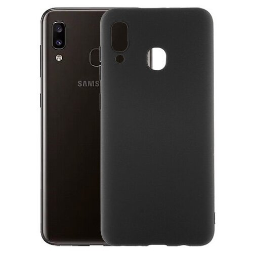 Матовый чехол MatteCover для Samsung Galaxy A20 A205 силиконовый черный силиконовый матовый непрозрачный чехол с текстурным покрытием ткань для samsung galaxy a20 a30 черный