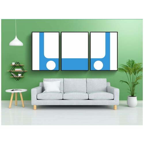 фото Набор модулных постеров для интерьера "икона, контакт, плоский" 60x90 см. в тубусе, без рамки lotsprints