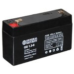 Аккумулятор General Security GS 1.3-6 (6В, 1.3Ач / 6V, 1.3 Ah / вывод F1) - изображение