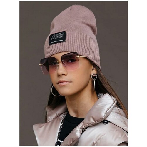 фото Шапка gnk, коричневый, 54-56 g'n'k