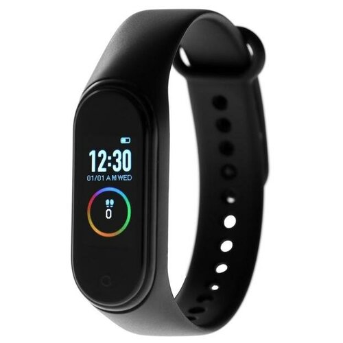 Фитнес-браслет LuazON LF-10 096 цветной дисплей пульсометр оповещения шагомер черный 136000₽