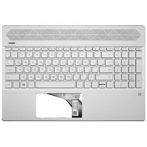 фото Клавиатура для ноутбука hp pavilion 15-cw топ-панель серебро